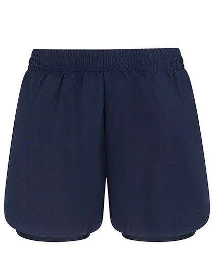 Tombo Ladies' Double Layer Sport Shorts in Navy