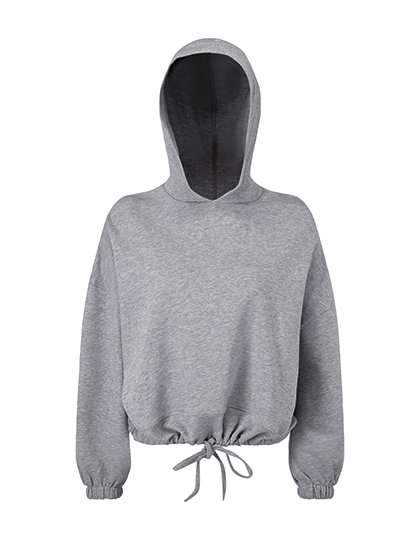 TriDri® Women's Cropped Oversize Hoodie in Heather Grey