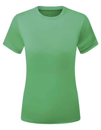 TriDri® Women's TriDri® Ion-Charge recycled textured tee in Bright Kelly