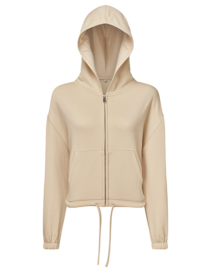 TriDri® Women's Recycled Drawstring Full-Zip Hoodie in Nude