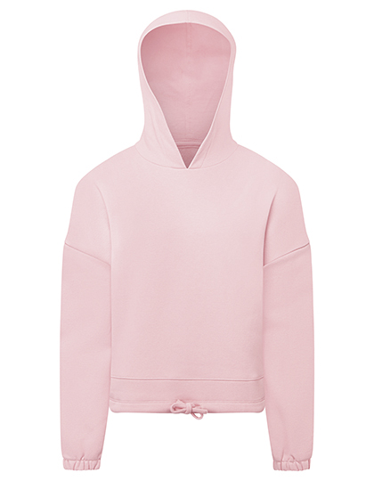 TriDri® Kids Recycled Cropped Oversize Hoodie in Light Pink