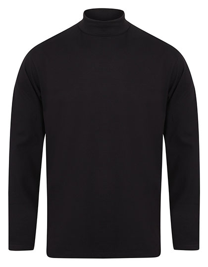 Henbury Roll-Neck Long-Sleeve Top in Navy