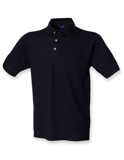 Henbury Classic Cotton Piqué Polo Shirt in Navy