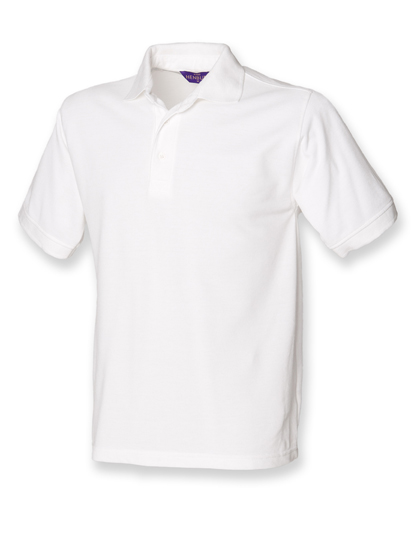 Henbury Men's 65/35 Classic Piqué Polo Shirt in White
