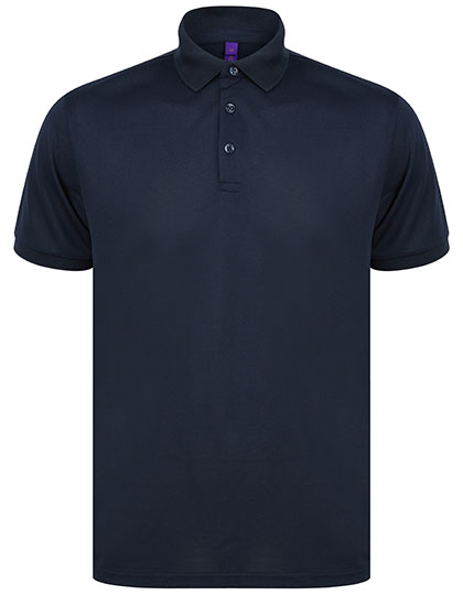 Henbury Recycled Polyester Polo Shirt in Navy