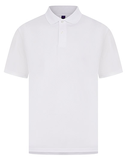 Henbury Men's Coolplus® Wicking Polo Shirt in White