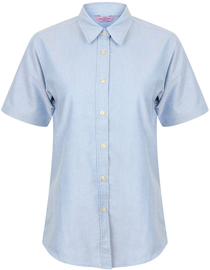 Ladies' Classic Short Sleeved Oxford Shirt — besticken oder bedrucken lassen