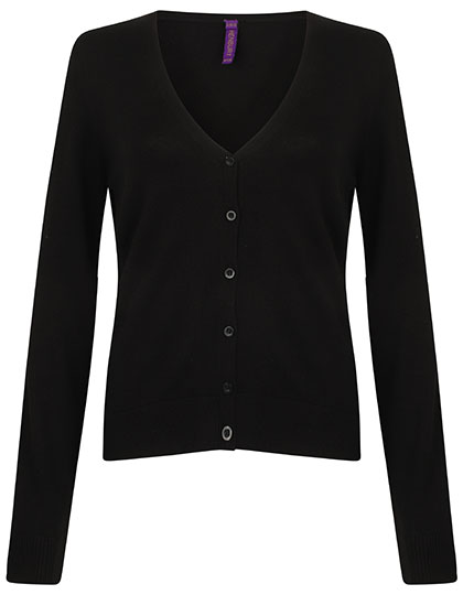 Ladies' Lightweight V-Neck Short Cardigan — besticken oder bedrucken lassen
