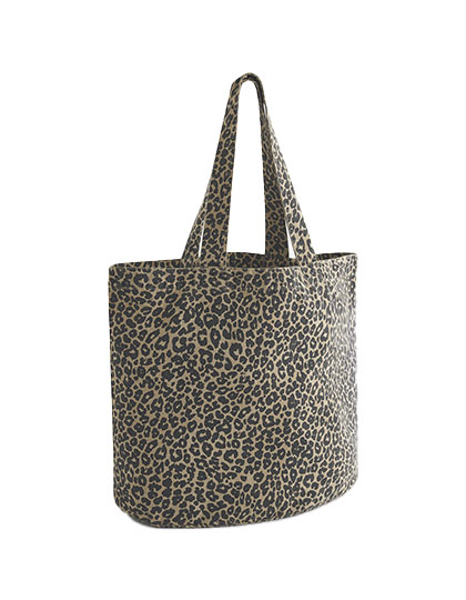Westford Mill Leopard Print Canvas Shopper