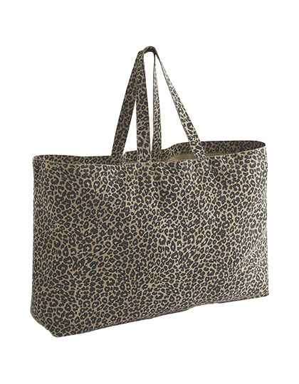 Westford Mill Leopard Print Canvas Oversized Tote Bag