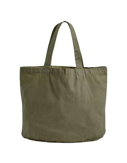 Westford Mill Garment Dyed Shopper in Vintage Moss