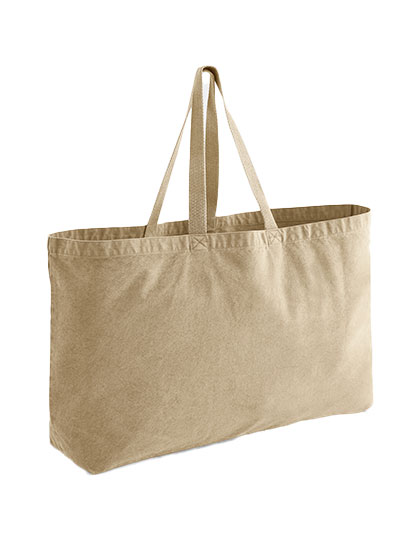 Westford Mill Garment Dyed Oversized Tote Bag in Vintage Sand