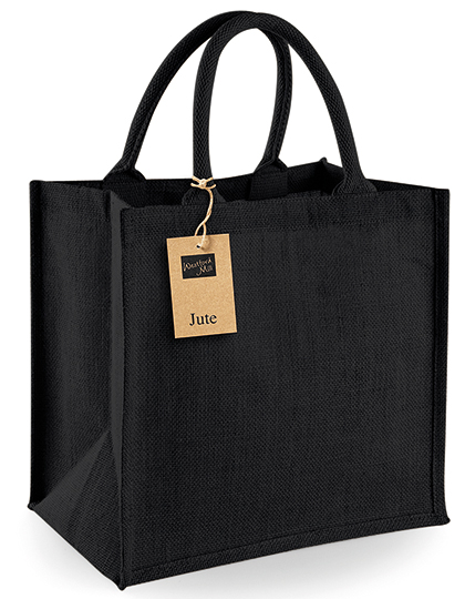 Westford Mill Jute Midi Shopper in Black