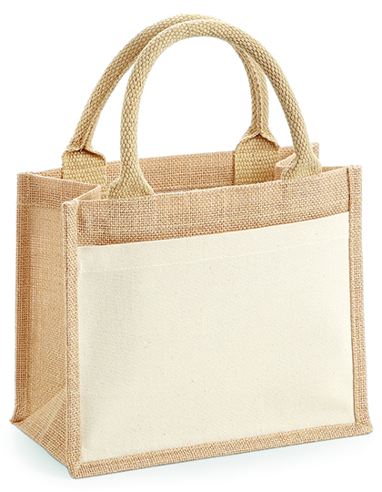 Cotton Pocket Jute Gift Bag — besticken oder bedrucken lassen