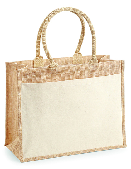 Cotton Pocket Jute Shopper — besticken oder bedrucken lassen
