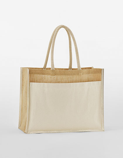 Cotton Pocket Natural Starched Jute Shopper — besticken oder bedrucken lassen