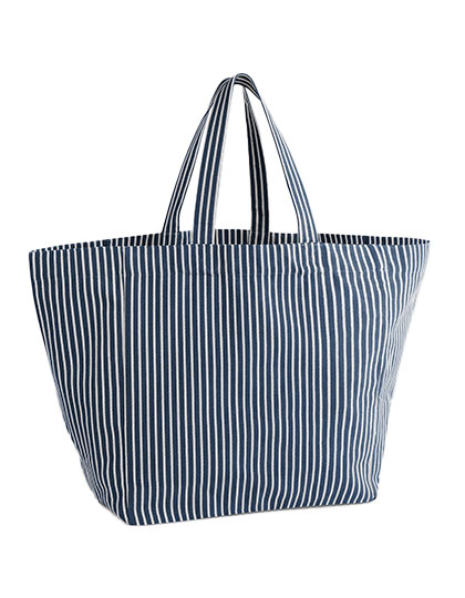 Westford Mill Oversized Beach Bag in Navy Stripe