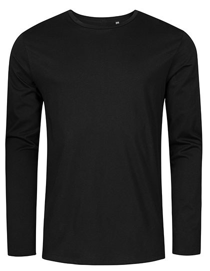 X.O by Promodoro Men's Roundneck T-Shirt Long Sleeve in Black