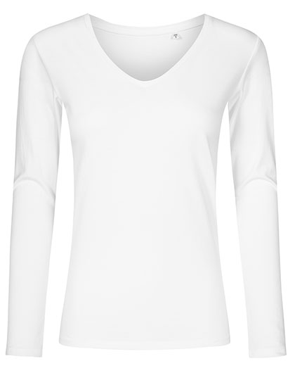 Women's V-Neck T-Shirt Long Sleeve — besticken oder bedrucken lassen