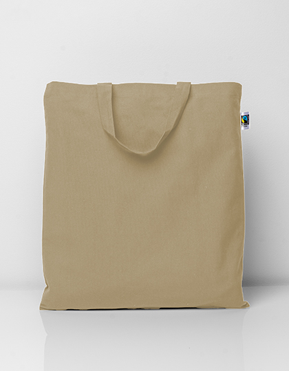 Fairtrade Cotton Bag Short Handles — besticken oder bedrucken lassen
