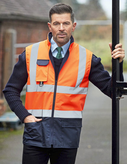 Hi-Vis Two-Tone Bodywarmer – 100% Polyester