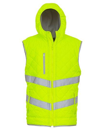 Hi-Vis Kensington Hooded Gilet — besticken oder bedrucken lassen