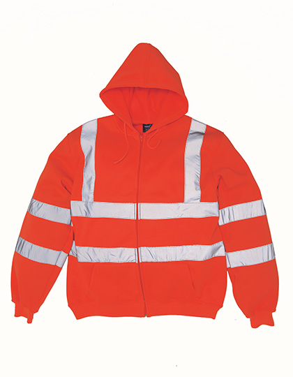 Hi-Vis Zip Hoodie — besticken oder bedrucken lassen