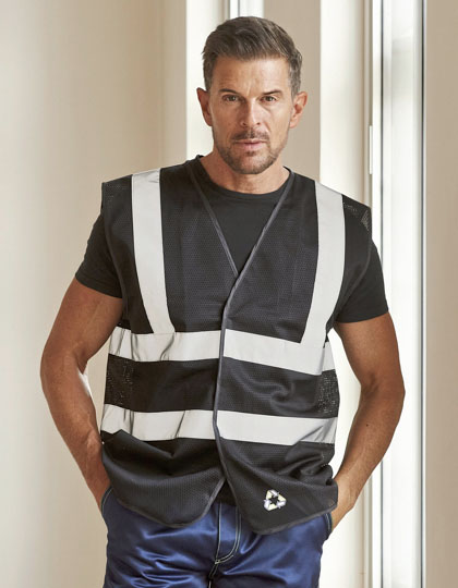 Hi-Vis Top Cool Recycled Open Mesh Waistcoat – 100% Polyester