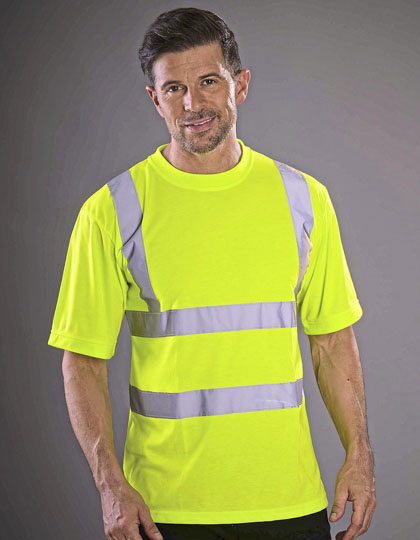 Two Band & Brace Hi-Vis T-Shirt – 100% Polyester