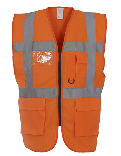 YOKO Multi-Functional Executive Waistcoat in Hi-Vis Orange