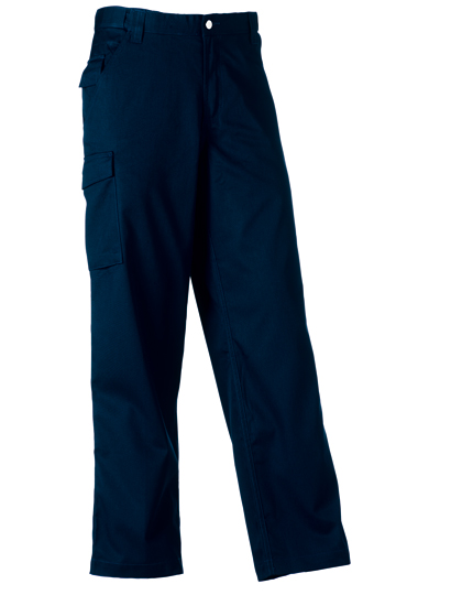 Russell Athletic Workwear Polycotton Twill Trousers in French Navy