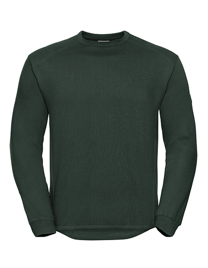 Russell Athletic Heavy Duty Workwear Sweatshirt in Bottle Green