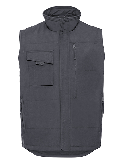 Russell Athletic Heavy Duty Workwear Gilet in Convoy Grey (Solid)