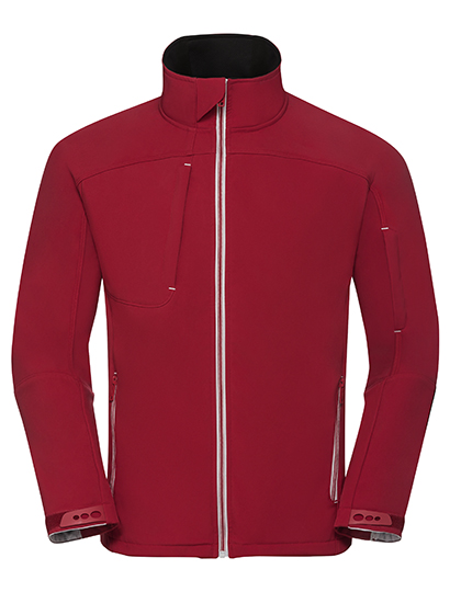 Russell Athletic Men's Bionic Softshell Jacket in Classic Red