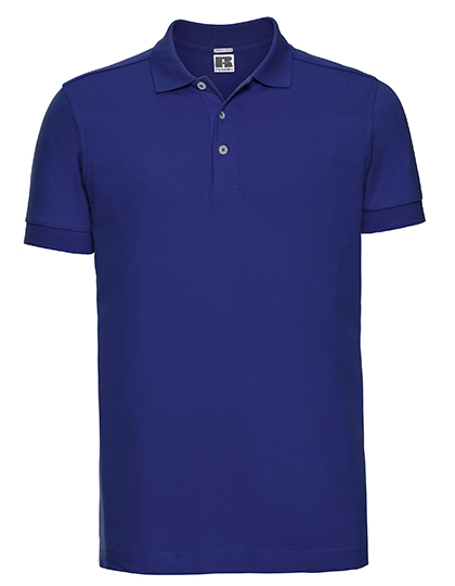 Russell Athletic Men's Fitted Stretch Polo in Bright Royal