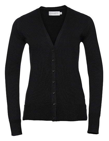 Ladies' V-Neck Knitted Cardigan — besticken oder bedrucken lassen