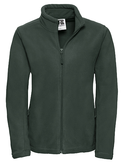 Russell Athletic Ladies' Full Zip Outdoor Fleece in Bottle Green
