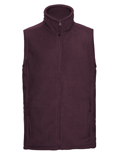 Russell Athletic Men's Outdoor Fleece Gilet in Burgundy