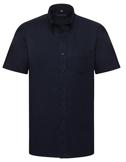 Russell Athletic Collection Men's Short Sleeve Classic Oxford Shirt in Bright Navy