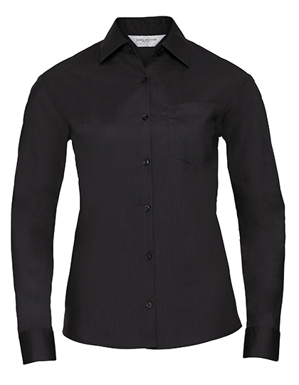 Russell Athletic Collection Ladies' Long Sleeve Classic Polycotton Poplin Shirt