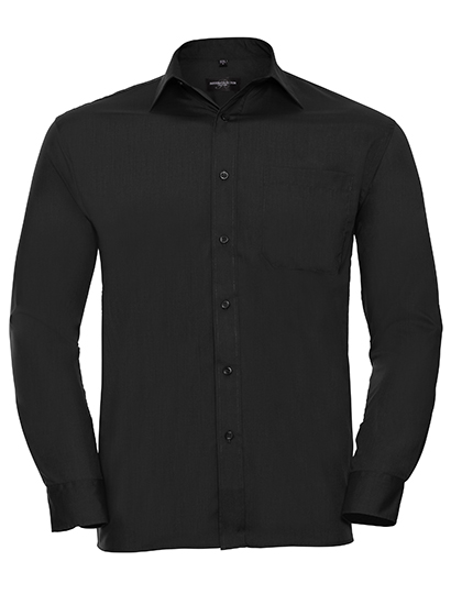 Russell Athletic Collection Men's Long Sleeve Classic Polycotton Poplin Shirt