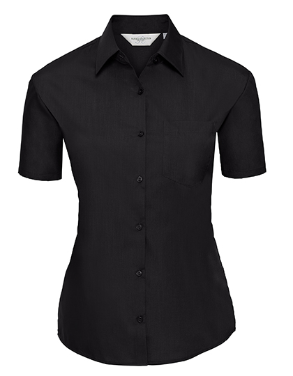 Ladies' Short Sleeve Classic Polycotton Poplin Shirt – 65% Polyester / 35% Baumwolle