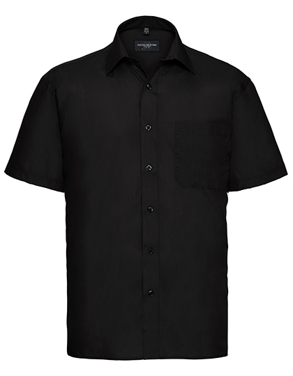 Men's Short Sleeve Classic Polycotton Poplin Shirt — besticken oder bedrucken lassen