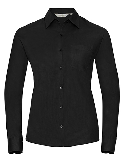 Russell Athletic Collection Ladies' Long Sleeve Classic Pure Cotton Poplin Shirt