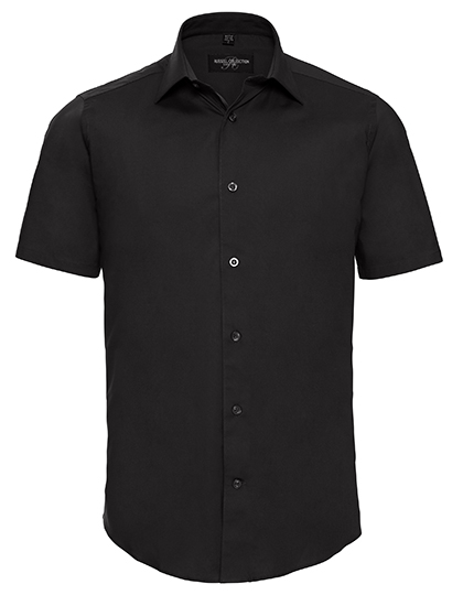 Men's Short Sleeve Fitted Stretch Shirt — besticken oder bedrucken lassen