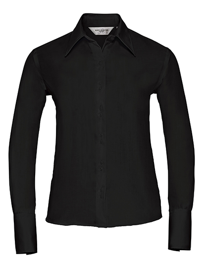 Ladies' Long Sleeve Tailored Ultimate Non-Iron Shirt — besticken oder bedrucken lassen