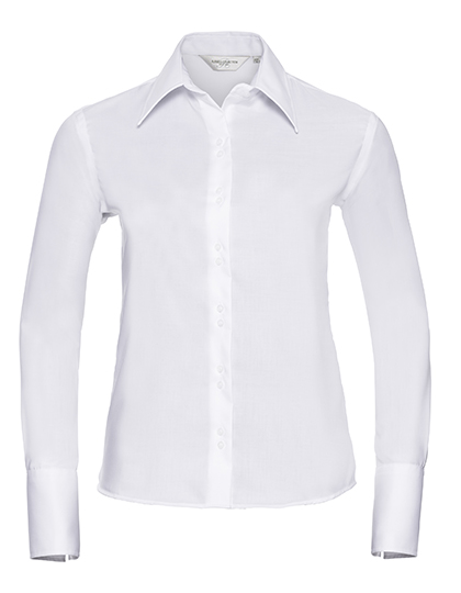 Russell Athletic Collection Ladies' Long Sleeve Tailored Ultimate Non-Iron Shirt in White