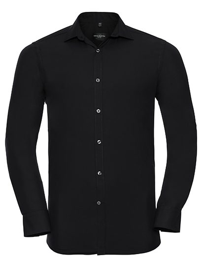Russell Athletic Collection Men's Long Sleeve Fitted Ultimate Stretch Shirt