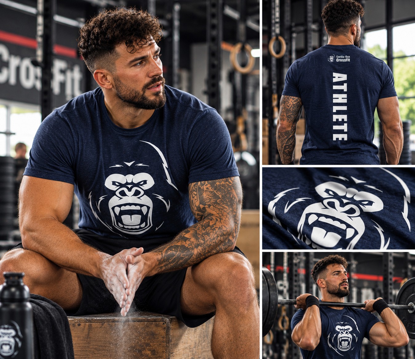 Canvas Gorilla-Shirt Athlete Navy
