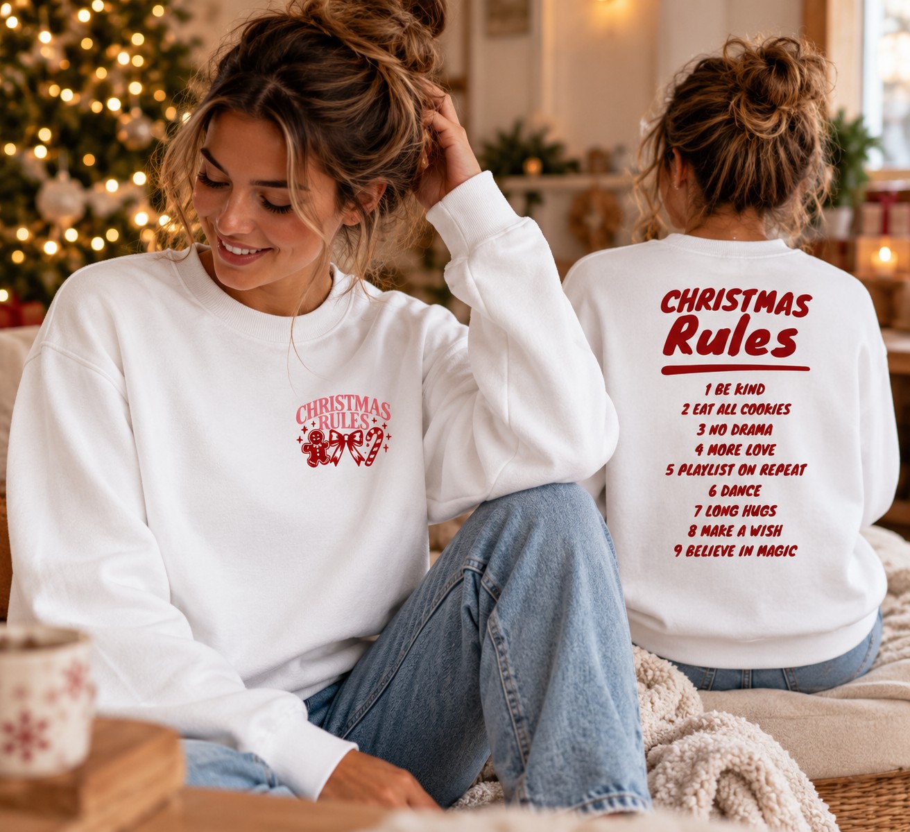 B&C BE INSPIRED Sweater Christmas Rules